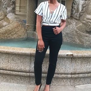 White and black top